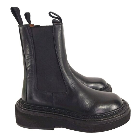 Marsell Pollicione Chelsea Boots 37 7 Womens Black Leather New - Picture 5 of 12